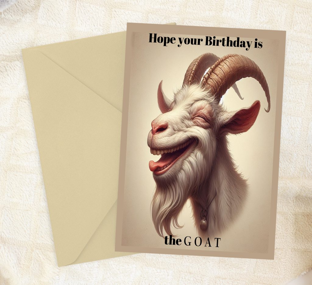 GOAT Birthday Greeting Card - SnapCards Greeting Cards